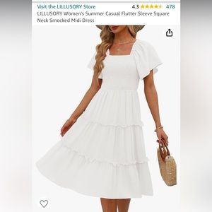 Lillusory White Midi Dress size Medium